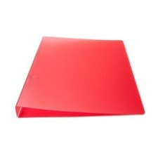 Image of Pack of 10 A4 Slim Red Translucent Ringbinders - Filing Ring Binder