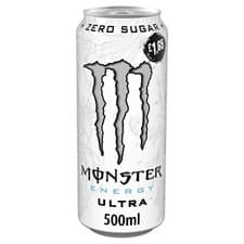 Image of Monster Energy Ultra White Zero Sugar Energy Drink – 12 × 500ml Cans