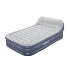 Image of Inflatable Airbed Mattress, Bestway Tritech with Built-In Headboard, Queen