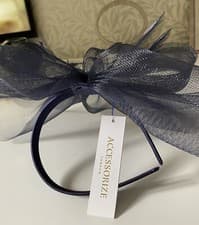 Image of Accessorize Navy Blue fascinator weddings/races Brand New