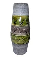 Image of Vintage Scheurich W. Germany ceramic vase 659-20 abstract mid century mod 20cm