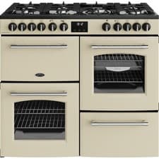Image of Belling 444411830 Farmhouse 100DF 100cm Dual Fuel Range Cooker 7 Burners Cream