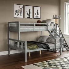 Image of SALE Triple Sleeper Detachable Bunk Bed Kids Children Furniture Grey