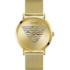 Image of Mens Wristwatch GUESS IDOL GW0502G1 Stainless Steel Mesh Golden
