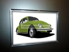 Image of BEETLE FRIDGE MAGNET (LARGE). CHOOSE YOUR CAR COLOUR.