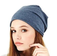 Image of Jersey Slouch Beanie Hat Lightweight Soft Cotton Hat by Beechfield One Size
