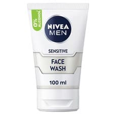 Image of NIVEA MEN Sensitive Face Wash with Zero Percent Alcohol (100 ml) Men's Face Was