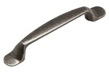 Image of Antique Pewter Cabinet Handle 96mm Grey Rustic Cupboard Door Drawer Pull