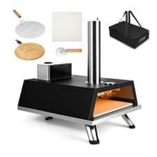Image of VonHaus Pizza Oven Outdoor Tabletop with Accessories, Wood Pellet Fuelled