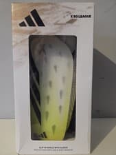 Image of Adidas X SG League Football Shin Pads Guards White Green Size Large New!