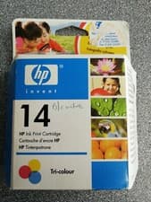 Image of HP 14 Tri-colour Printer Ink Cartridge C5010DE Original plus 1FOC