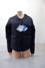 Image of Napapijri Womens A-Weather Coat Size L Large Navy Jacket Brand New