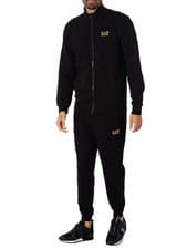 Image of EA7 Men's Logo Zip Through Tracksuit, Black