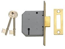 Image of UNION 2177 3 Lever Mortice Deadlock Satin Chrome 77.5mm 3in Box UNNJ2177SC30