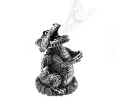 Image of Silver Dragon Incense Cone Holder