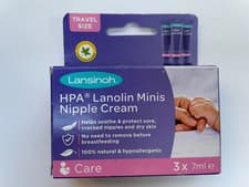 Image of LANSINOH HPA Lanolin Minis Nipple Cream 7ml x 3 Pack Travel Size Natural