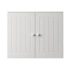 Image of Bathroom Cabinet Wall Mounted Cabinet Kitchen Cupboard 2 Door Storage Unit White