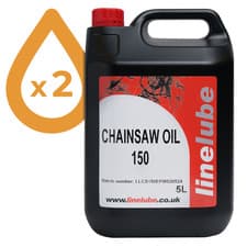 Image of 2x 5L Chainsaw Oil 5 Litres ISO 150 Linelube AGRI High Tack All Chain Saw Models