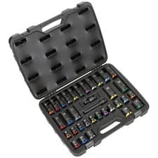 Image of Sealey 34 Piece 1/2" Drive Lock On Hexagon Impact Socket Set