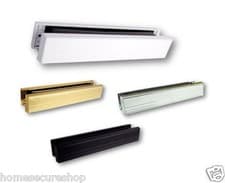 Image of uPVC Door Letterbox Slimline 12" Letterbox - White, Gold, Silver, Chrome, Black