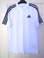 Image of BNWT - Adidas 3 Stripe Polo Shirt Size S - Small - Aeroready - White