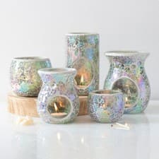 Image of Crackle Glass Candle/Oil Burners
