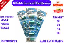 Image of 4LR44 6V Batteries Alkaline 0% Hg, 4AG13 PX28A 476A A544 4A76 EUNICELL BATTERIES