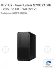 Image of HP TOWER Z1 G9