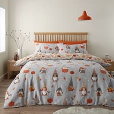 Image of Catherine Lansfield Brushed Cotton Autumn Gonks Single, Double,King,Fleece Throw