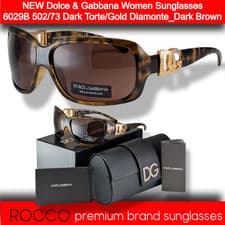 Image of NEW Dolce & Gabbana Women Sunglasses 6029B 502/73 Dark Torte/Diamonte_Dark Brown