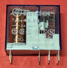 Image of FINDER 40.52  DPDT 48V DC COIL RELAY DOUBLE POLE  8A 250Vac contacts