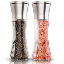 Image of 2x Pepper and Salt Grinder Set Mill Adjustable Stainless Steel Shaker Coarse NEW