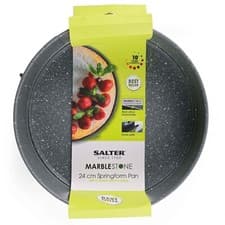 Image of Non-Stick Marblestone Grey Salter Spring Form Cake Tin Round Baking Pan 24cm
