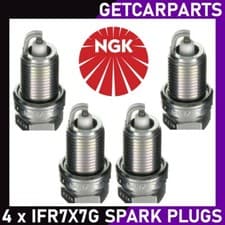 Image of NGK Spark Plugs x 4 for Vauxhall Meriva 1.4 from 2010-2017 IFR7X7G