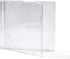 Image of 100 x Frosted Clear CD DVD Slimline Jewel 5.2mmCases for 1 Disc With Frost Tray