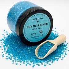 Image of Becoya Cry Me A River Bath Salt 200g | Handmade Bath Soak | Self Care Gift UK