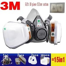 Image of 2026 3M 6200 Gas Mask spray Paint Respirator Mask - High Quality Protection - UK