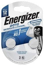 Image of CR2016 3V Ultimate Lithium Button Cell Batteries, 2 Pack - E301319500