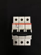 Image of ABB S283 C100. 100 AMP C TYPE TRIPLE POLE MCB