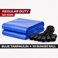 Image of Tarpaulin Heavy Duty to Regular Waterproof Cover Tarp Ground Sheet +10bungeeBall