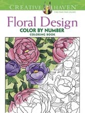 Image of Creative Haven Floral Design Color By Number Coloring Book