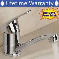 Image of Traditional Kitchen Sink Tap Monobloc Single Lever Swivel Spout Mixer Chrome New