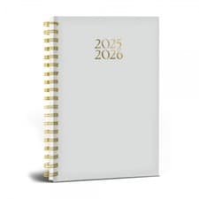 Image of Academic Diary 2025 2026  A5 Week to View Diary Spiral bound hardback Mid Year