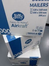 Image of 200 Genuine White Airkraft Jiffy Bags 90 x 45mm