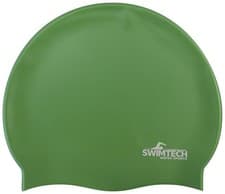 Image of SwimTech Silicone Swim Cap Green Green