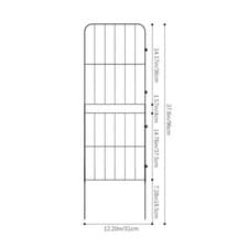 Image of 10/25pcs Flat/Round Top Metal Garden Fence Panels Pet Fence Yard Border Edging