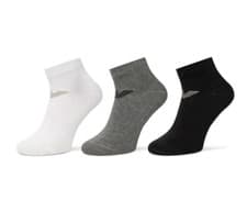 Image of Emporio Armani 550 AF12271 Calze Cuff Logo 3 Pack Ankle Socks 25
