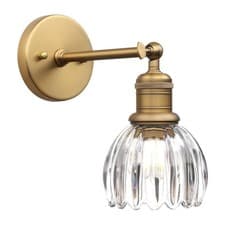 Image of RETRO TULIP GLASS SCONCE EDISON FILAMENT BATHROOM KITCHEN BAR WALL LIGHTING