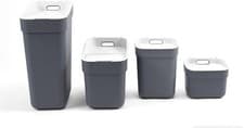 Image of Curver Ready To Collect Waste Separation Plastic Bins Dark Grey , 5L - 30L