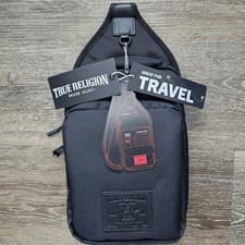 Image of True Religion YETA 2.0 Black Crossbody Sling Bag Unisex New Authentic